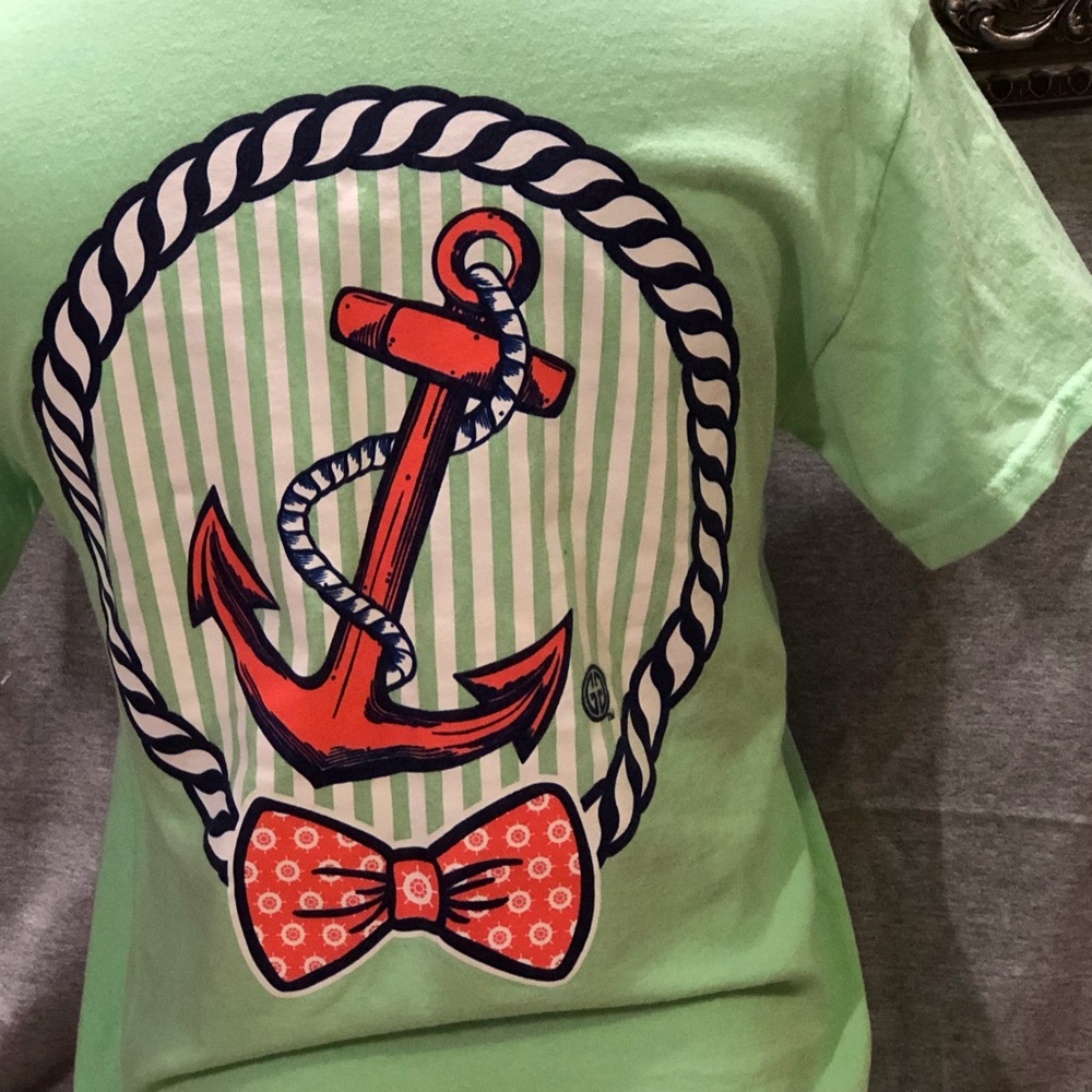 Ladies Girly Girl Anchor t shirt